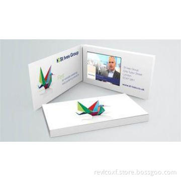 Movement TFT screen video business cards with USB port , On